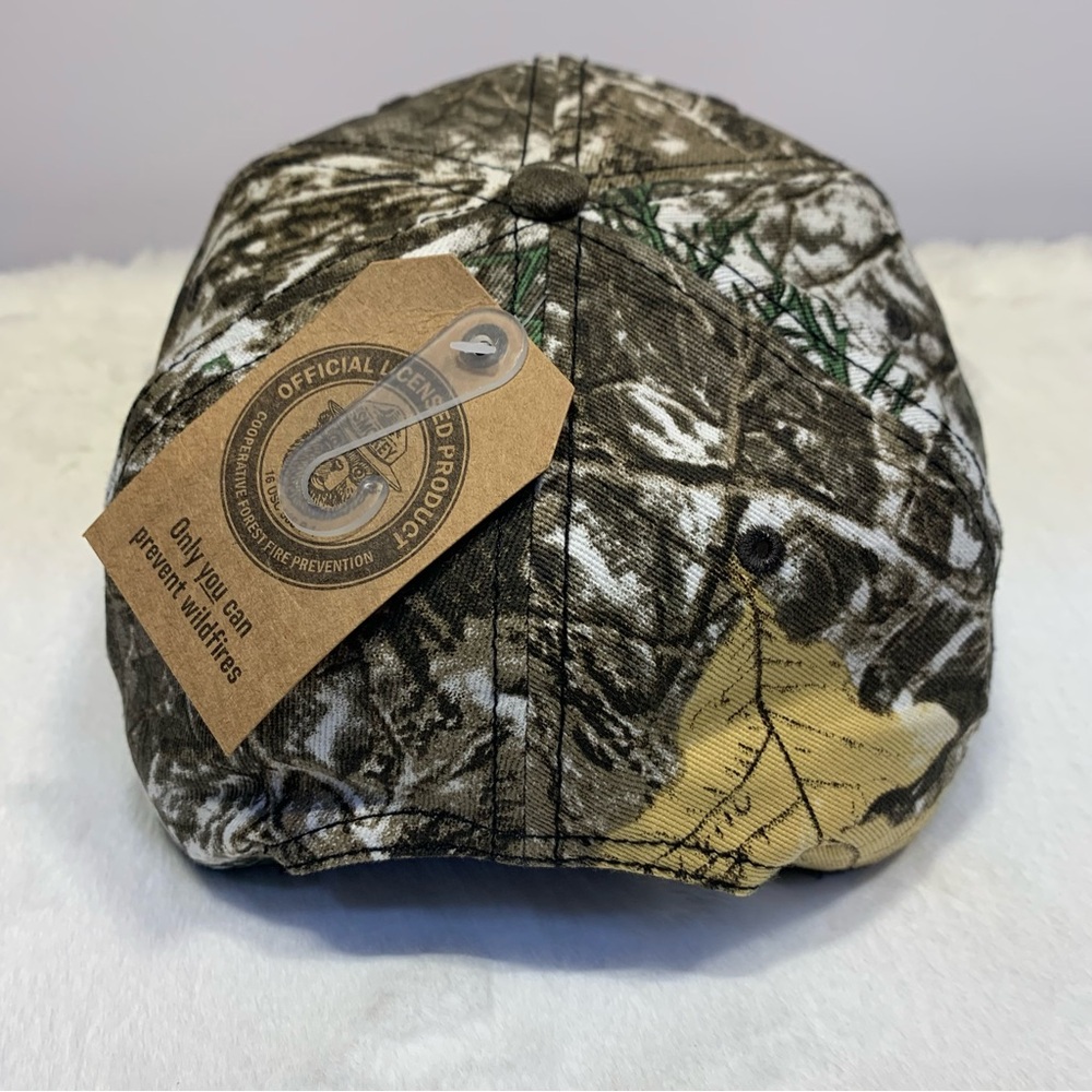 Smokey The Bear Forest Camo Snapback Trucker Hat Rope Accent Mad Engine OSFM - Picture 4 of 9